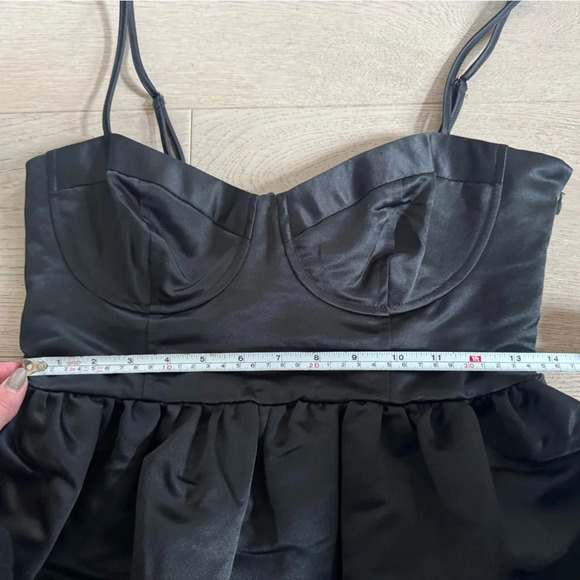 Women's Holiday Sweetheart Bubble Satin Midi Dress - Future Collective sx Small - Picture 7 of 8